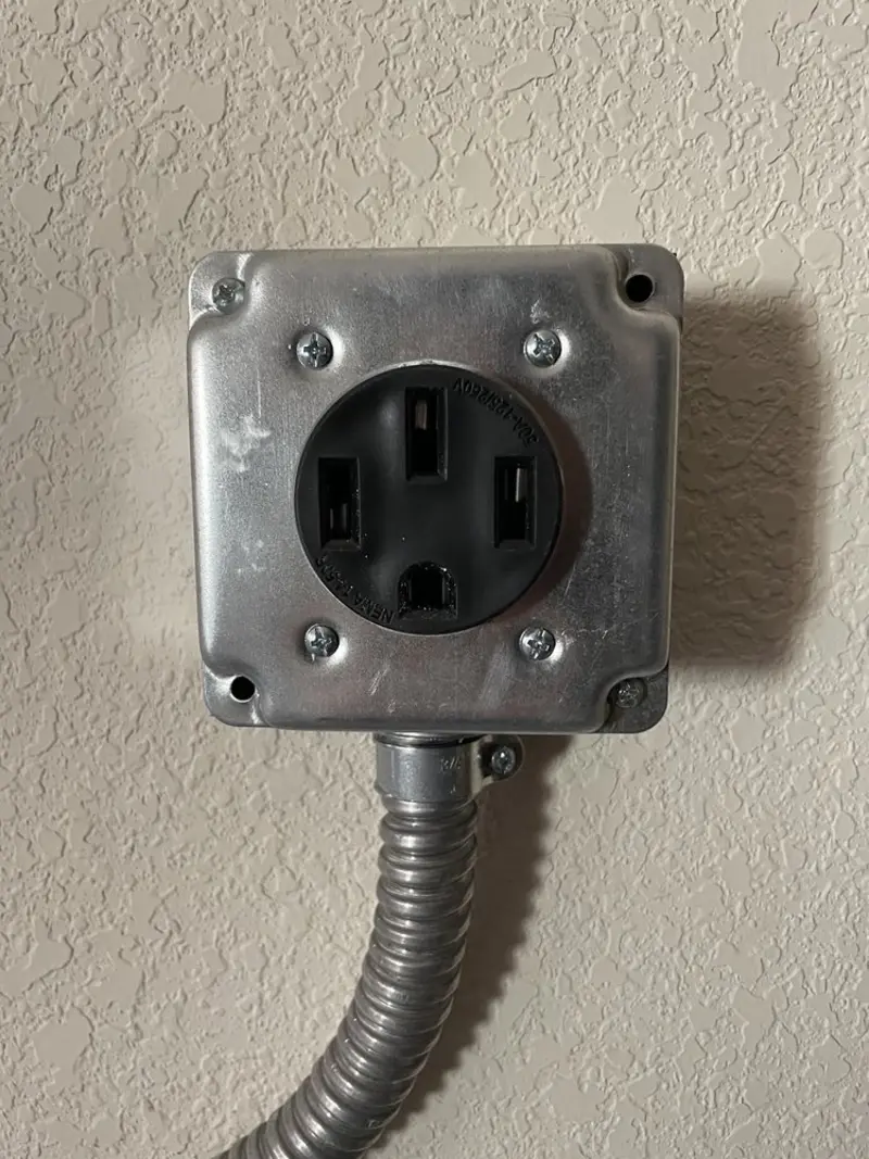 NEMA 14-50 outlet installed for Electrical Panel Upgrade in Clarinda